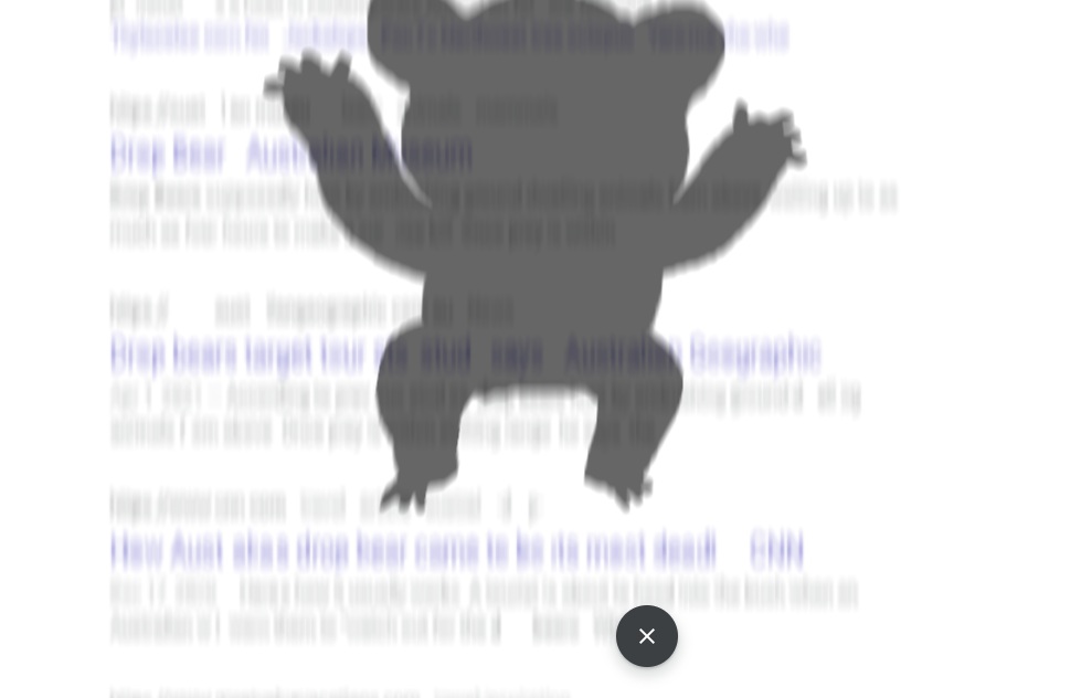 drop bear easter egg screenshot