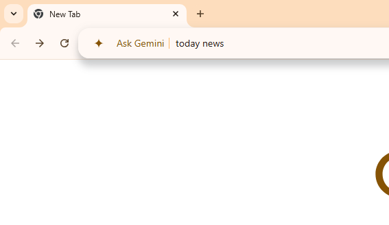 Gemini at address bar screenshot
