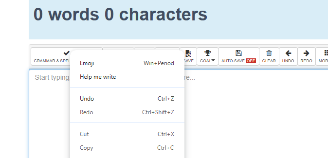 help me write bar by right click screenshot