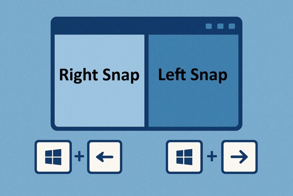 illustration feature windows key to snap split screen